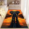 Elephant at Sunset Landscape suitable as a non-slip mat for the living room or bedroom sofa