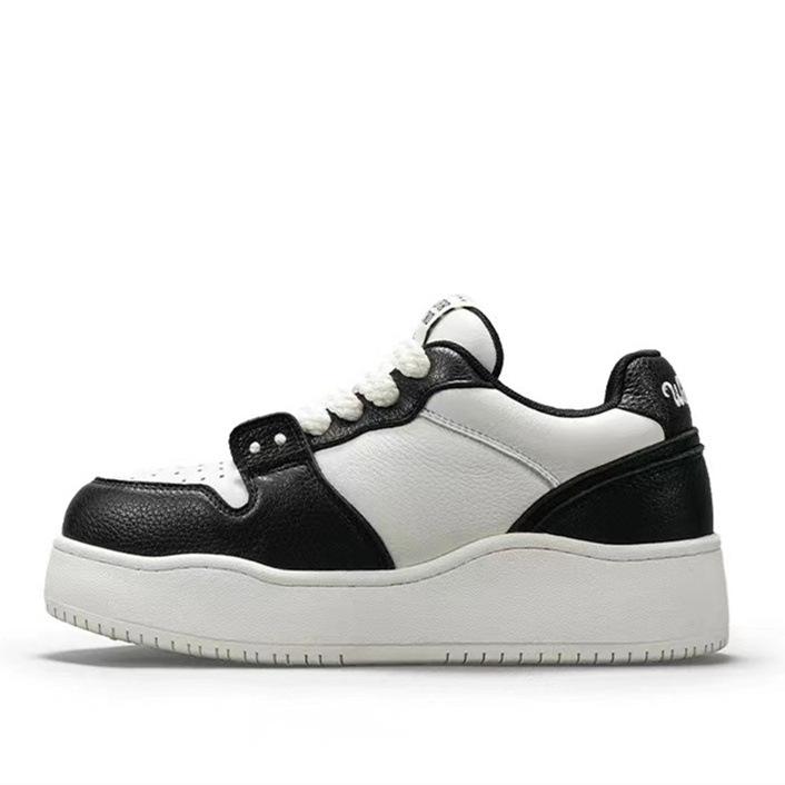 

Platform white shoes women s spring new height-increasing women s shoes versatile casual muffin shoes sports casual board shoes 40 чёрный