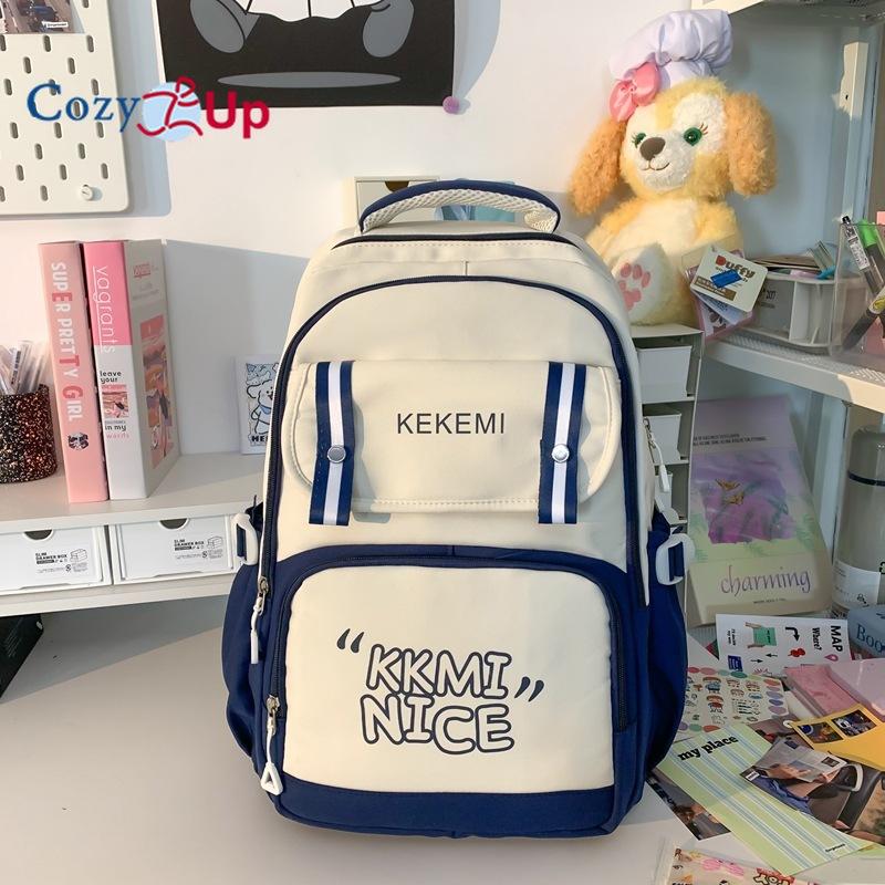 Schoolbag Women's Casual Large-capacity Durable Backpack All-match Fashion Letter Printing Lightweight Backpack