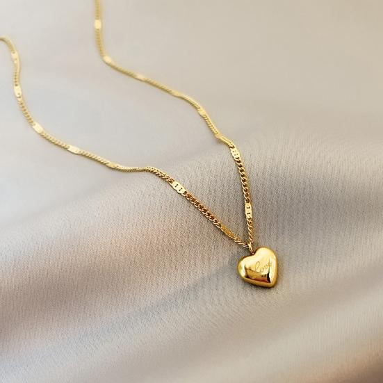 Liebes Herz Halskette, Elegante Herz Anhänger Halskette, Einfache Zarte Herz Halskette, Valentinstag Jahrestag Schmuck Geschenk für