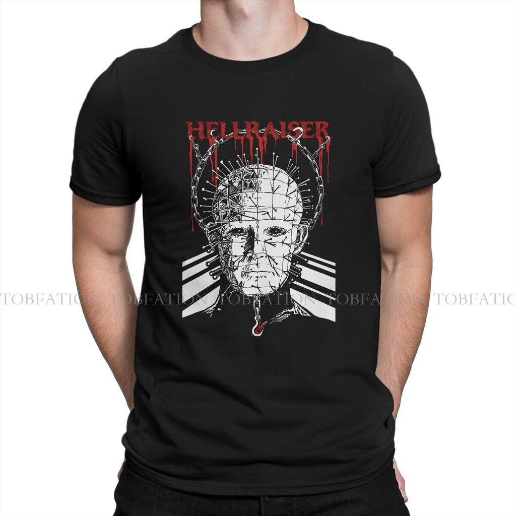 Pinhead Hip Hop TShirt Hellraiser Horror Movie Leisure T Shirt 100 Cotton Stuff For Men Women