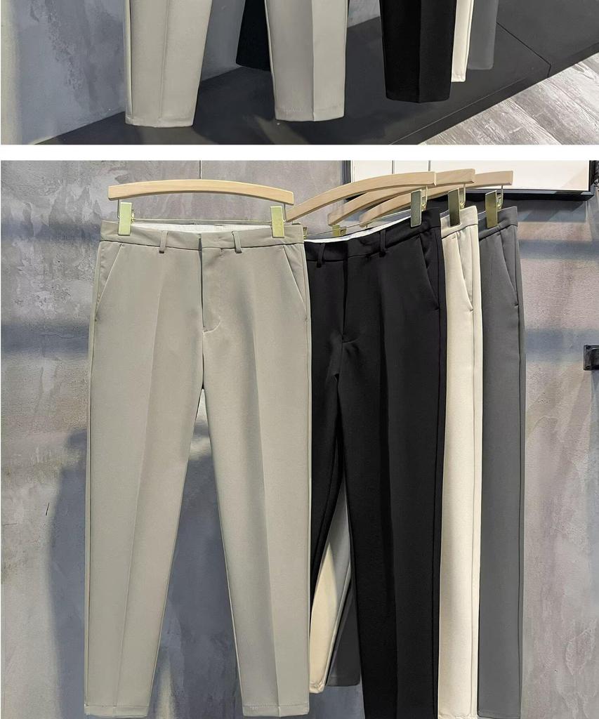 2025 Frühling/Sommer Herren Leichter Luxus Bügelfrei Slim Tapered Anzughose