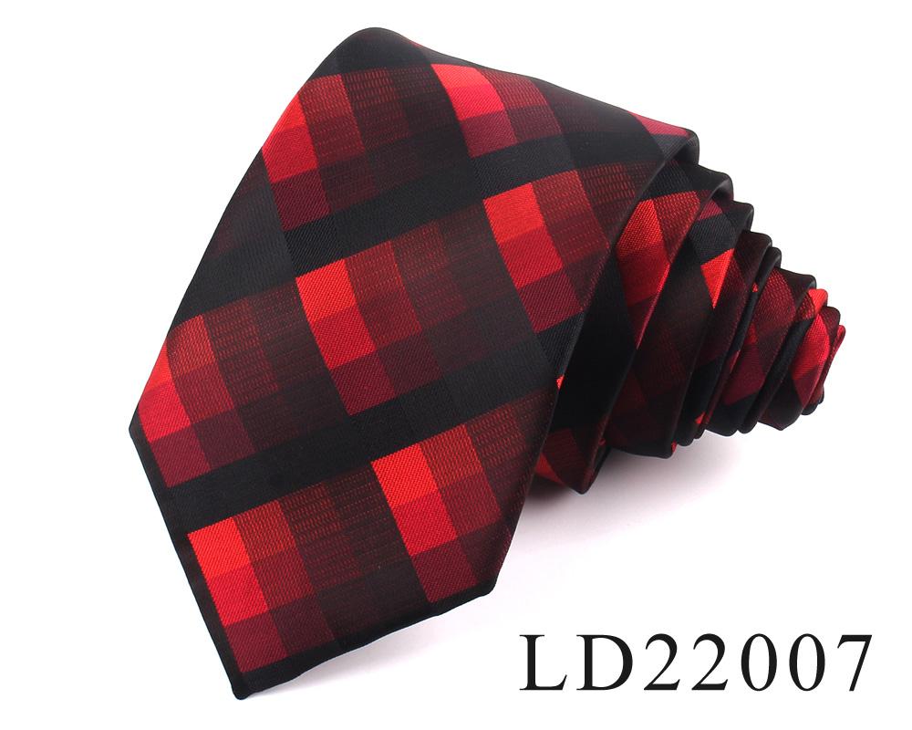 New Jacquard Woven Neck Tie For Men Classic Check Ties Fashion Polyester Mens Necktie For Wedding Business Suit Plaid Tie