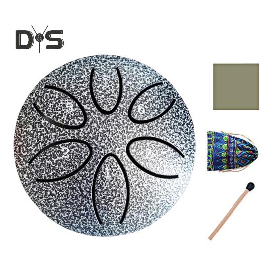 

Стальной язычковый барабан для детей 3 дюйма 6 нот мини-барабаны для уличного использования с молотками и нотной тетрадью для сада, кемпинга, медитации, йоги серебряный