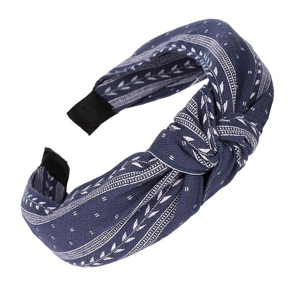 1PC Elegant Knotted Leaf Wide Hairband Girls Fabric Headband Ladies Hair Accessories Band Hoop Beach