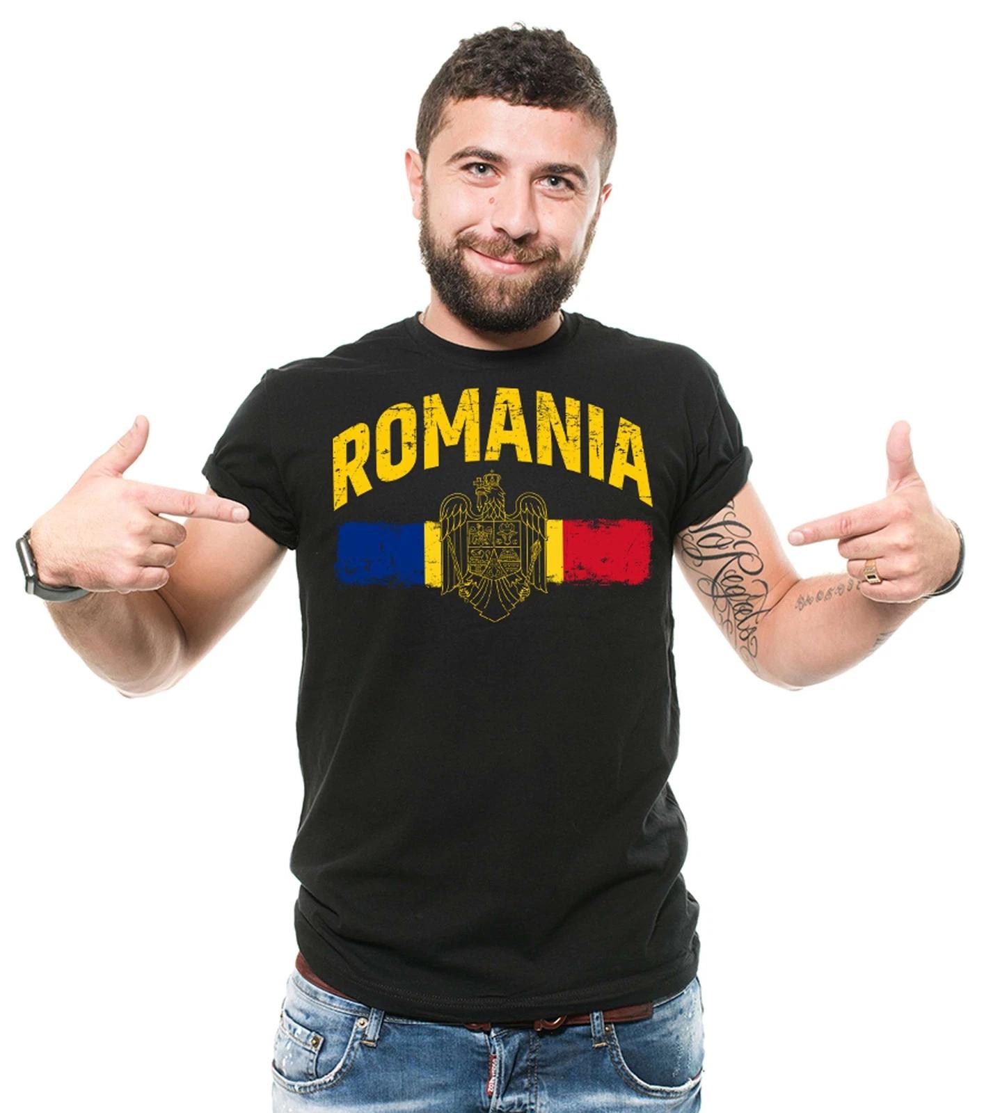 Mens Romania shirt Romania Patriotic Flag Shirt Romania National Gift Tee S