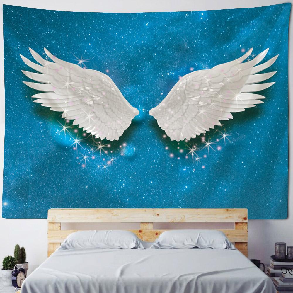 Wings Dream Art Tapestry Dormitory Office Room Hippie Wall Art Tapestry Home Bedroom Cartoon Aesthetic Decoration Wall Hanging