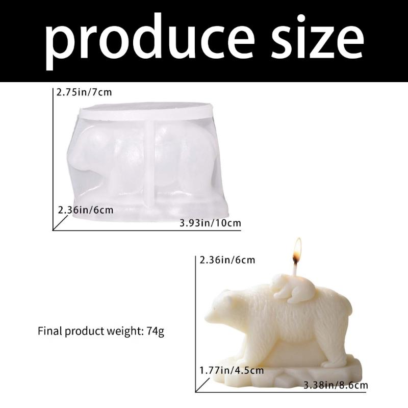 Food Safe Silicone Candle Mould Featuring Lifelikes Mother Northern Bear Designs