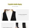 Unisex Graphene Heated V-Neck Vest: One Size Adjustable Electric Heating Vest