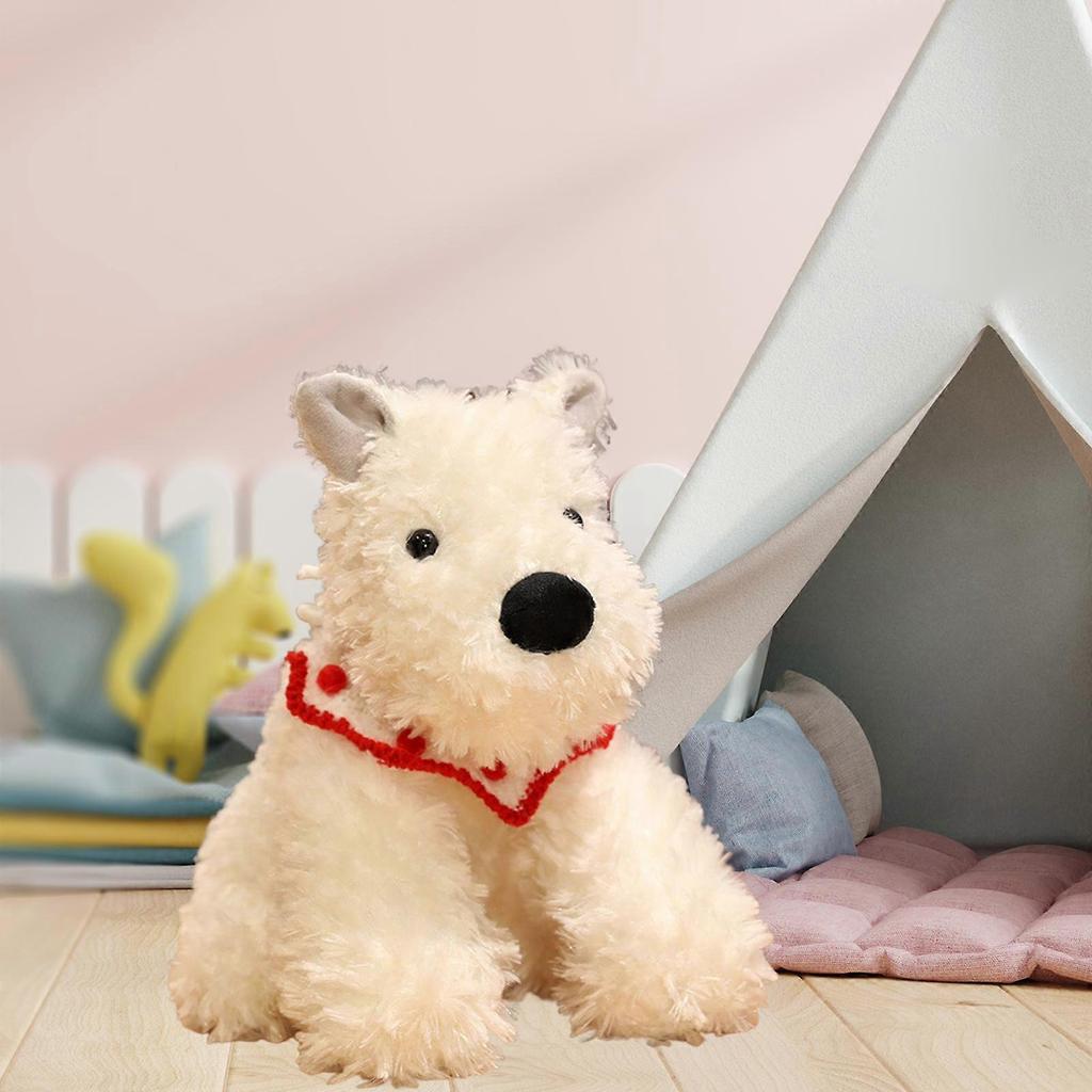 Soft Dog Stuffed Animal Stuffed Dog Plush for Sofa & Adults 22cm White