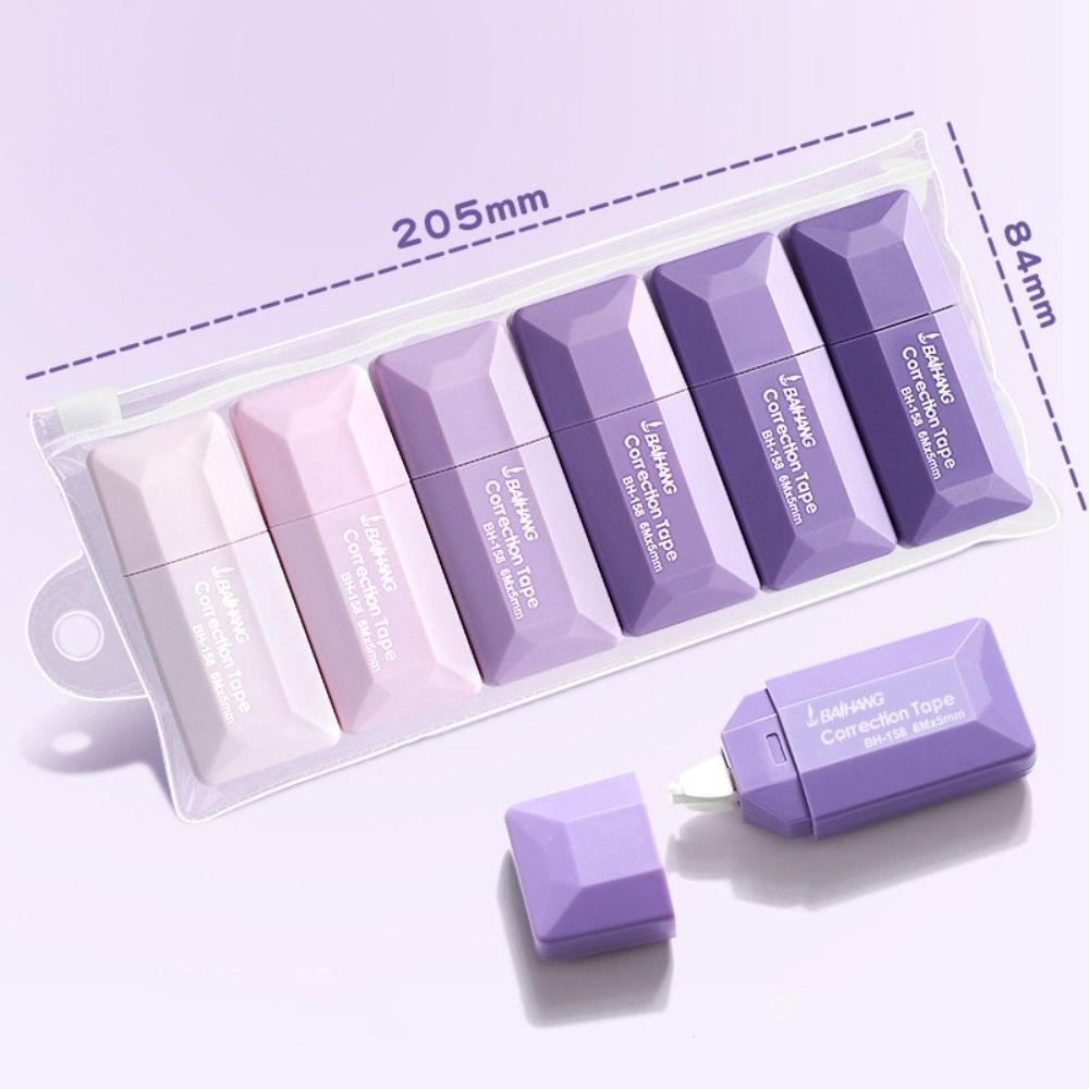 6PCS/Set Silent Correction Tape 36M Large Capacity Correction Stationery  Students