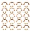 20 Set Arch Bridge Buckle 17.5x12x5mm Light Gold Metal D Ring Connector with 5.5mm Screws for Handbag Purse
