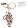 Oxidation-resistant Keychain Pendant Sparkling Rhinestones Tiger Shape Charm Key Strong