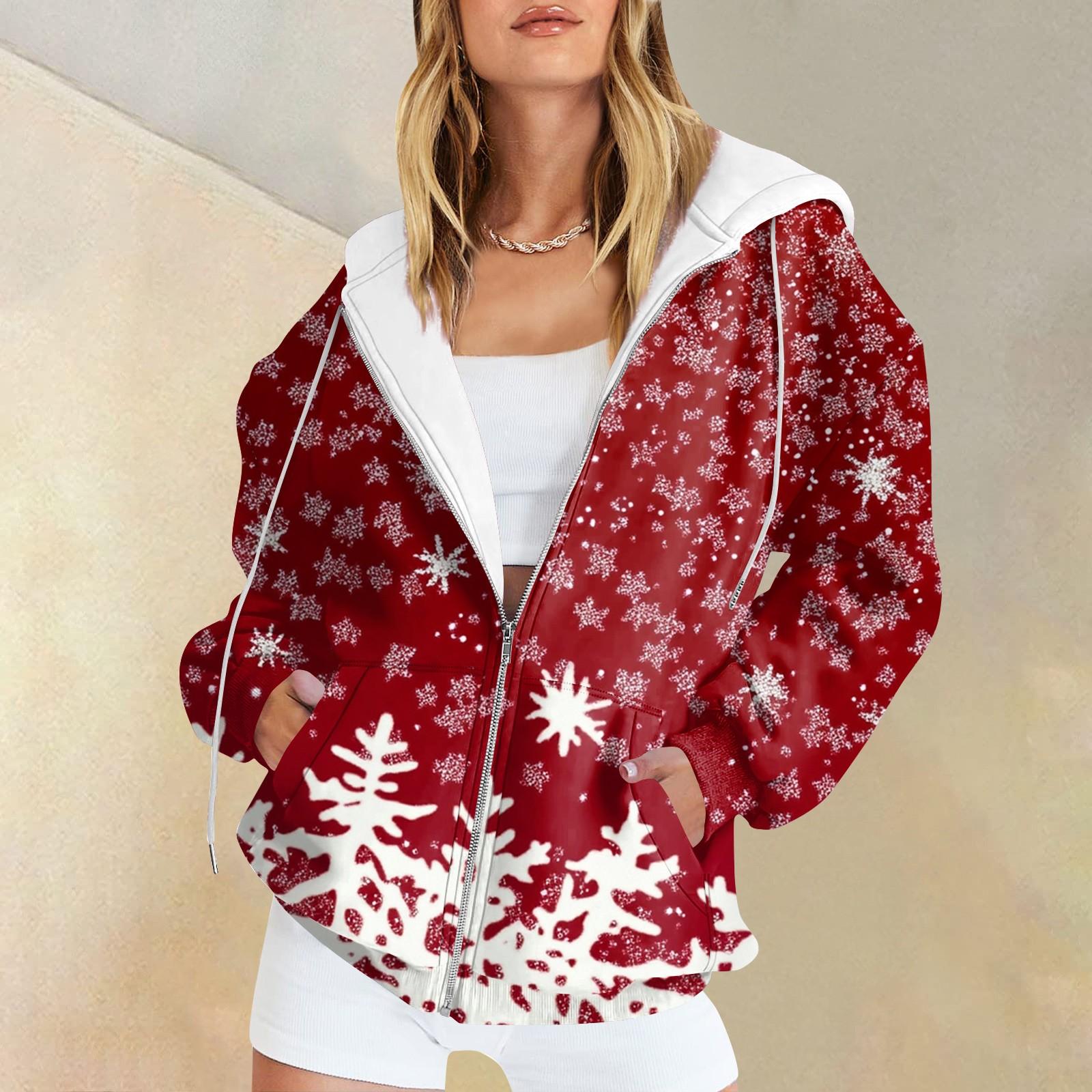 

Женские повседневные модные пуловеры с длинными рукавами и принтом, толстовки на молнии, пальто XL винный