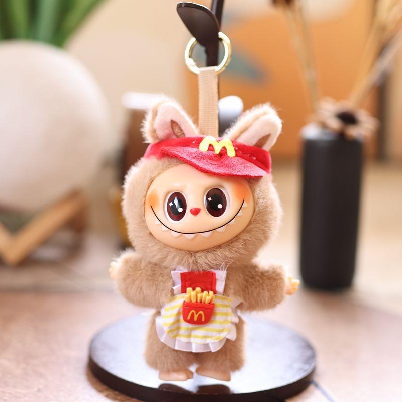 

Милый плюшевый кролик с фартуком и шляпой с картофелем фри Макдональдс, кулон-кукла