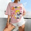 Unisex Tričko s grafikou Sailor Moon Anime Tričko Dámské Unisex Krátký Rukáv Vintage Oversized Ležérní Letní Topy Streetwear Oblečení Y2k