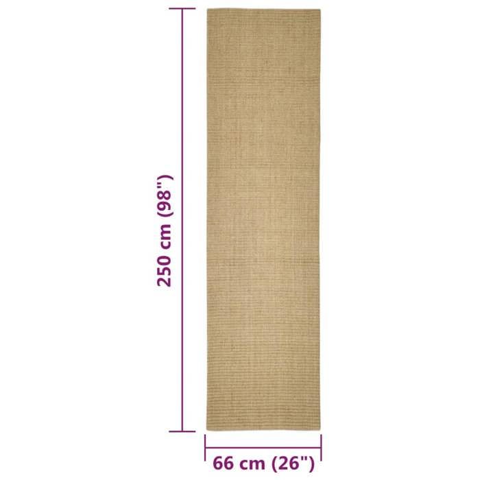 VidaXL Tapis en sisal pour griffoir 66x250 cm 3203412