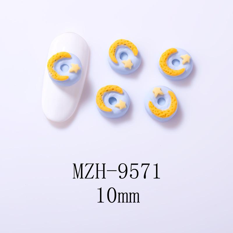 

3D Мультяшные аксессуары для ногтей: Милые летние дизайны мороженого и пончиков из смолы 9571