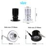 Dimmbare LED-Spots LED-Deckenleuchten Silber Schwarz 1W 3W Glühbirnen für Schrank Arbeitsplatte Vitrine AC110V 220V