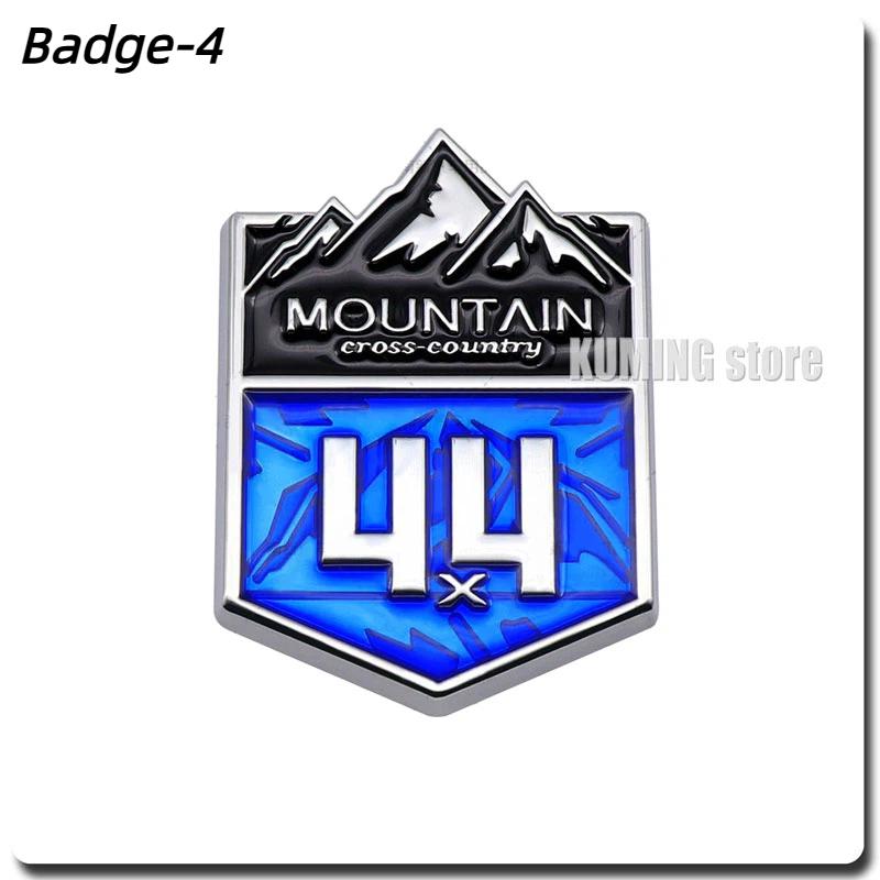 3D Metal 4X4 Mountain Cross Country Badge Auto 4WD Emblem Car Stickers Styling Decals Accessories