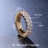 Trend Double-row Zircon Ring, Men's and Women's Ring, Couple's Jewelry, Nightclub Ring, Evening Reception Accessories