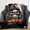 1pc Halloween pumpkin Throw Blanket Soft Flannel, Cozy All Season Polyester Perfect for Home, Office