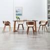 Dining Chairs, 4 Pcs, Cream, Bentwood And Eco-Leather