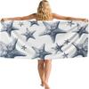 Newest Beach Towel Navy Sketch Starfish All Over Print Soft Microfiber Beach Towel Nautical Women Pool Towel Quick Dry Towel