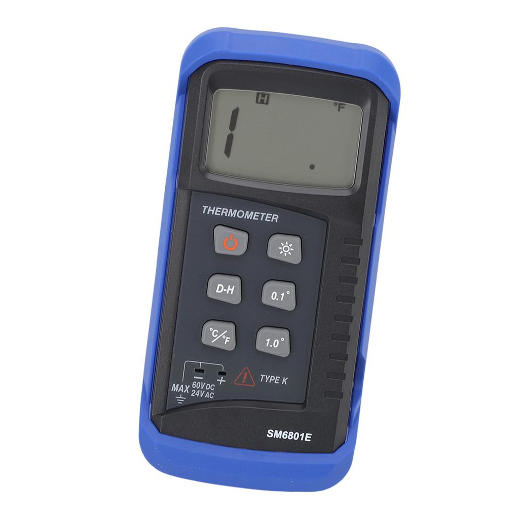 Digital Temperature Meter LCD Display Thermocouple Temperature Tester for Liquid Steam Gas Solid Medium Fits 4 Probes