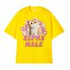 Alpha Männchen Niedliches Kätzchen Regenbogen T-Shirt Herren Damen Lustiges Katzen Meme Grafik T-Shirts Mode Vintage Kurzarm T-Shirt Streetwear