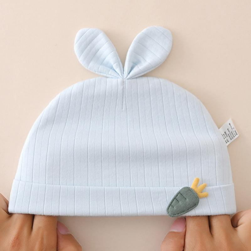 Beanie Cute Hat Newborn Infant For Solid Color Head Dress Windproof Cotton Hats Unisex for Babies Boys GirlsInfant Accessories