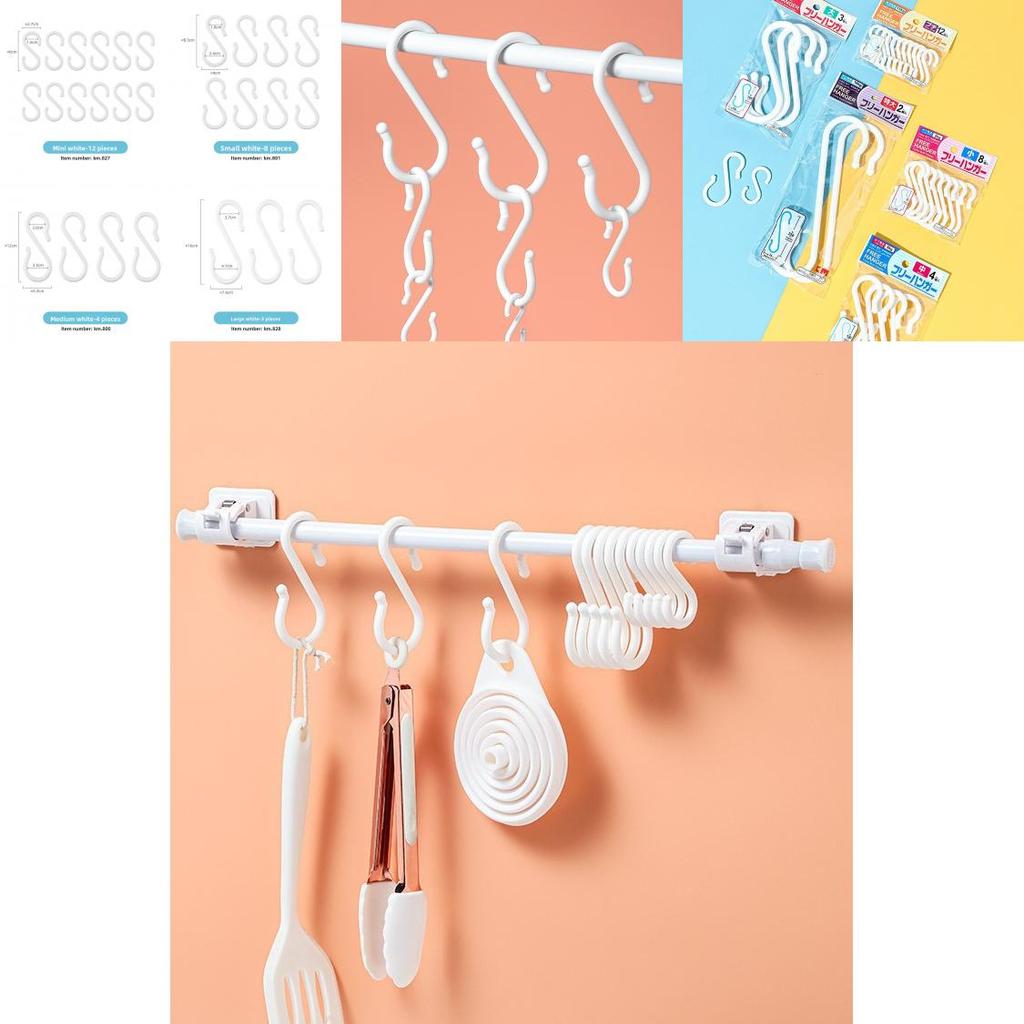 Plastic S Hooks For Home Organization With Double Hooks Load Capacity For Diy Closet Storage