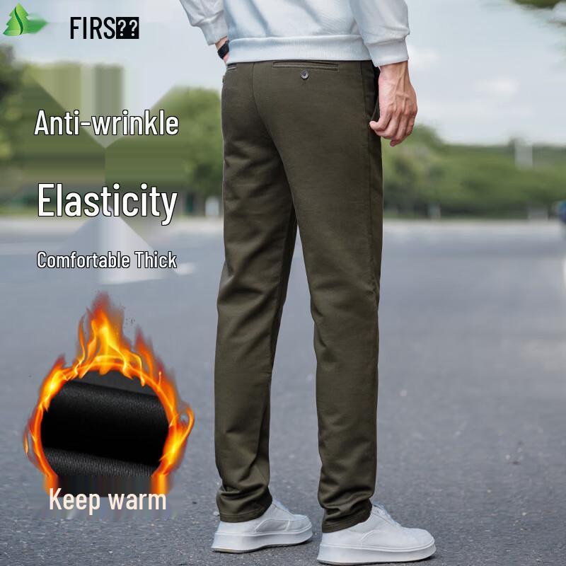 

Shanshan Men s Anti-Wrinkle Thick Stretch Softshell Casual Business Pants 31