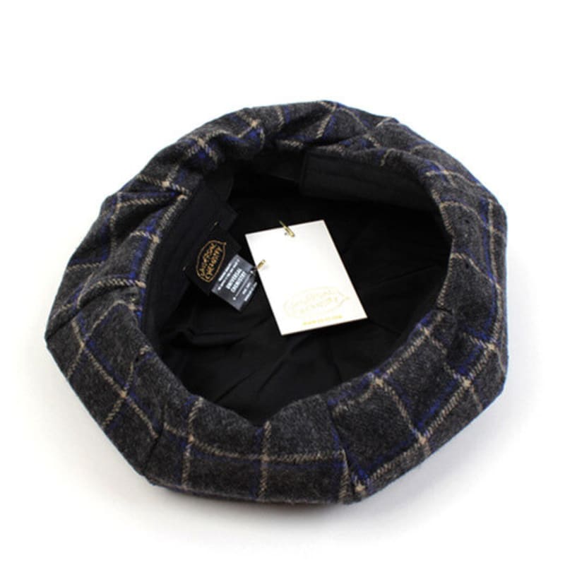 Universal Chemistry Retro Check Gray Wool Beret Check Beret