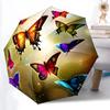 1pc Butterfly Print Automatic Umbrella - 8-Rib Durable Frame, Portable Fashion Accessory & Holiday Gift Yy251117134