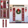 Festive Christmas Hanging Sign Banner Flag Xmas Party Outdoor Decoration