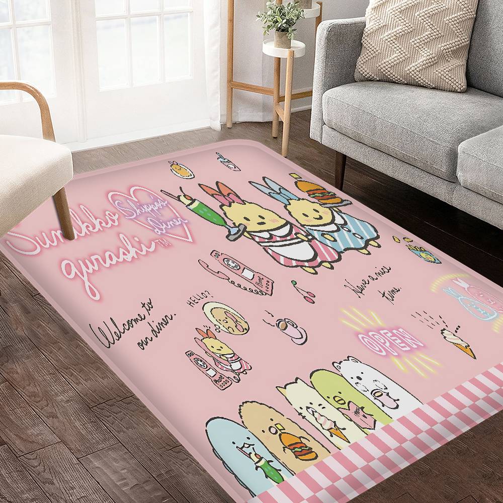 Japan S-Sumikkogurashi Cute Floor Mat INS Style Soft Bedroom Floor House Laundry Room Mat Anti-skid Household Carpets