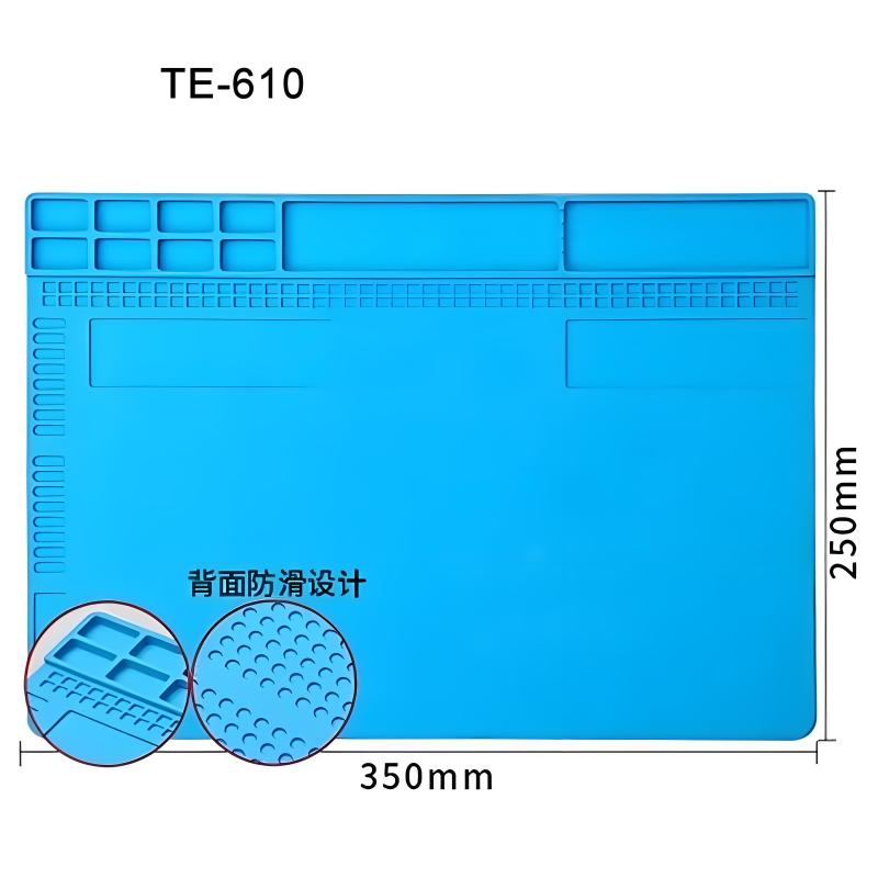 S-160 ESD Silicone Soldering Mat Magnetic Heat Insulation Working Platform Pad PC Phone Maintenance Parts Convenient Placement