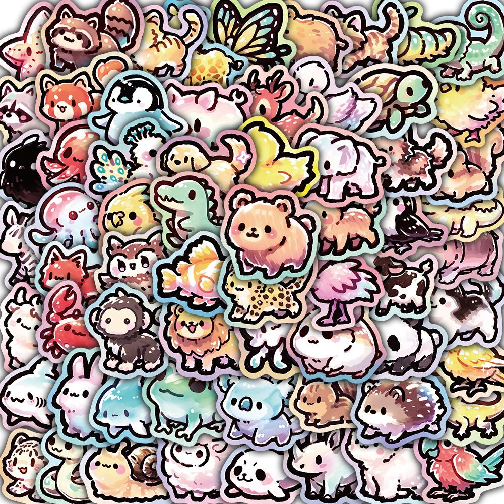 

65PCS Animal Graffiti Sticker Notebook Creative Laptop Luggage Bicycle Motorcycle Personalize Coffee Retro Phone Modern Sticker