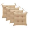 Foldable Garden Chairs with Cushions 4 pcs Solid Teak Wood