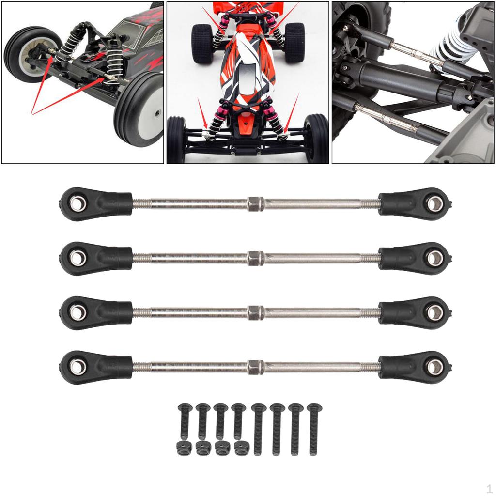 4 Pcs Upgraded Metal RC Car Adjustable Handlebar Levers for HSP HPI Vehicles Spare Parts with Screw