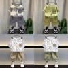 Stylish Boys Summer Short Sleeve Set 2024 Trendy Casual Lightweight Cotton Outfit