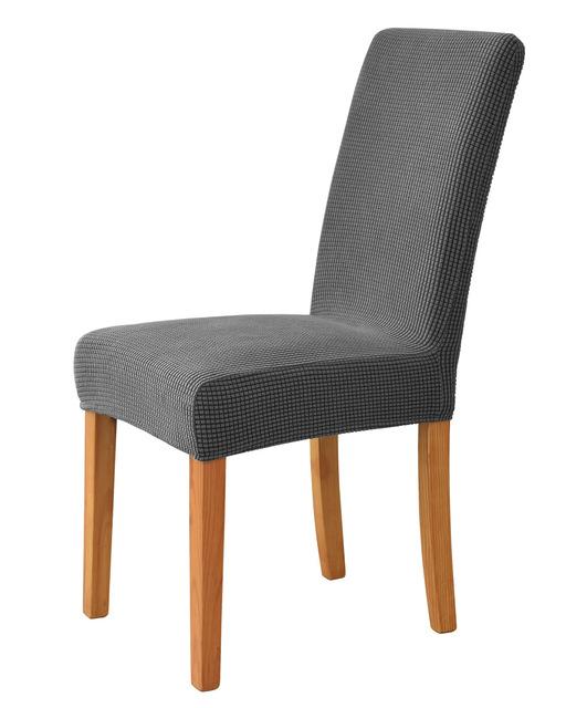 Solid Colour Chair Furniture Cover For Home Dining Room Room Hotel Banquet Wedding Stretch Spandex Chair Covers Plain Jacquard Fabric Seat Case