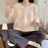 Loungewear Long Sleeve Top and Pants Loose Pullover and Comfortable and Cute Pajama Set for Hospital and More [7-livehouse] Women's Pajamas, Set,