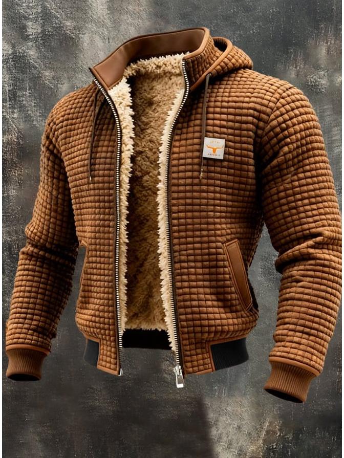 European and American Plus Velvet Hooded Jacket for Autumn and Winter