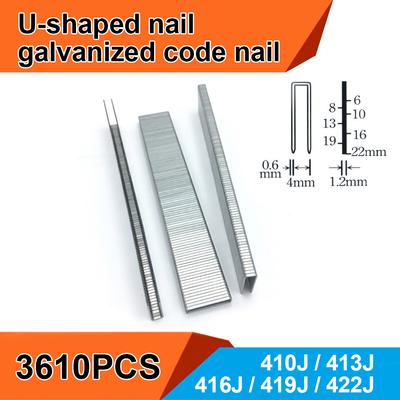3610 Piezas 410J 413J 416J 419J 422J Grapas Clavos para Carpintería Clavadora de Estructura Para Clavadora Eléctrica Herramienta de Mano para Muebles