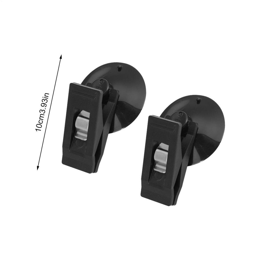 Car Window Suction Cup Clip 2 Pcs Ticket Card Holding Hook Reusable Ticket Paper