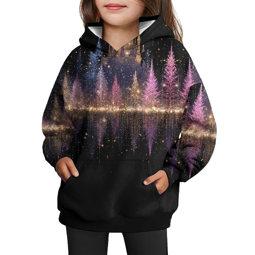 Dívčí mikina s kapucí a batikovaným vzorem - Pulovr s potiskem