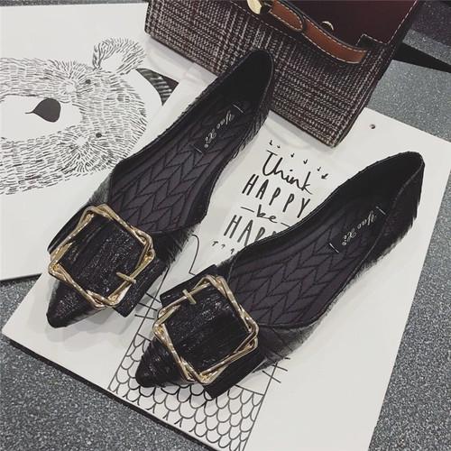 

Fashion Oversized Flat Shoes for Women s New Shallow Pointed Fashion Casual Women s Retro Flat Shoes Loafers Women Ladies Shoes 31 чёрный