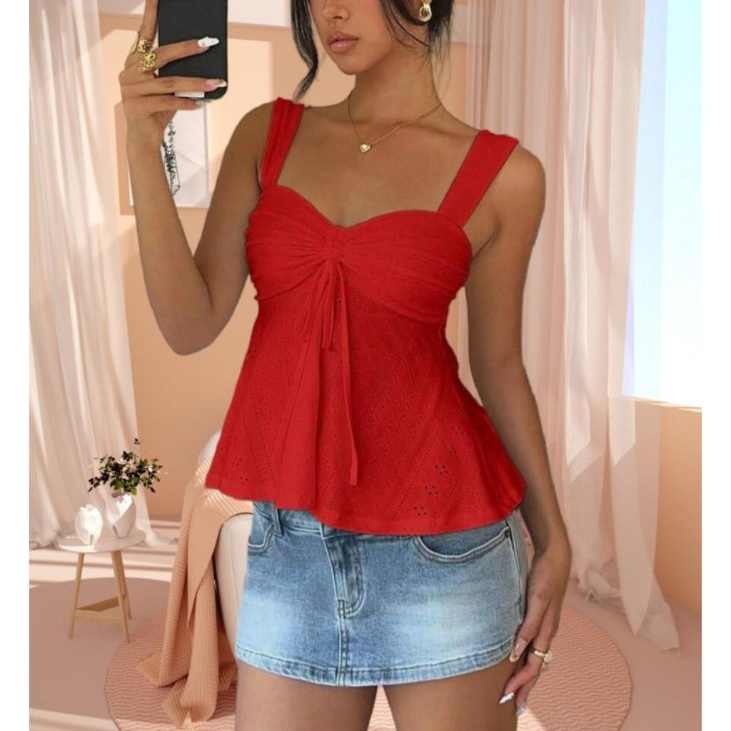 Summer New Women's Sexy Y2K Cami Top, Casual Versatile Sleeveless Tank Top for Women, Crossborder Fashion Outfit